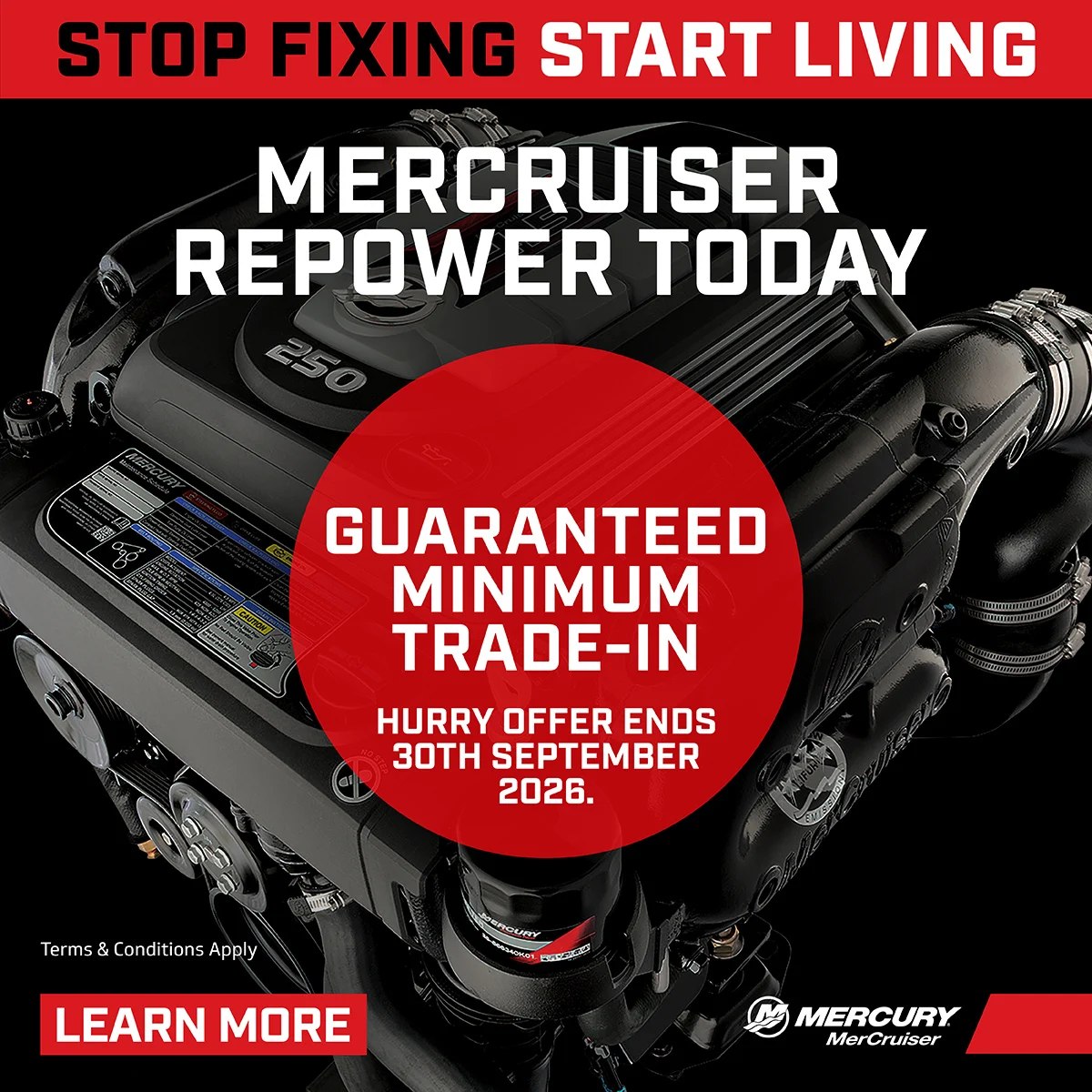 Stop Fixing. Start Living: Mercury Mercruiser Repower Offer